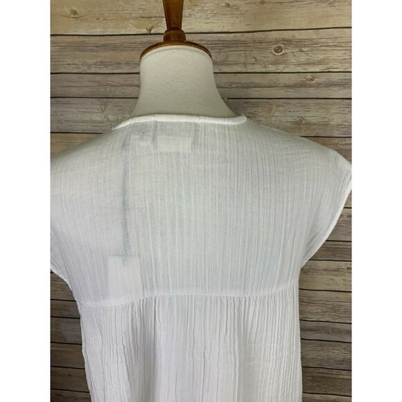 Rachel Zoe NWT Medium Peasant Top Embroidered Boho - Picture 7 of 11